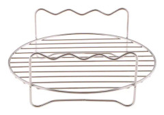 3 Spett Air Fryer Rack Kit Stålhållare Dubbellager Grill