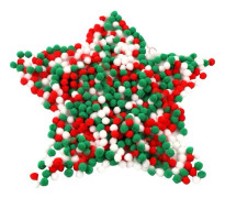 Jul Pom Pom Bollar 600st Fluffiga Pom Bollar Mini Röd Grön Vit Hantverk Berlocker Pompoms Hängande Ornament Pom Pom Dekoration