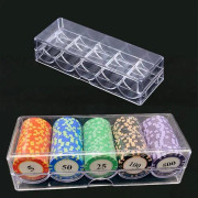 Pokerchipslåda Fina Chips Transparent Låda Kasinospelmarkerfodral