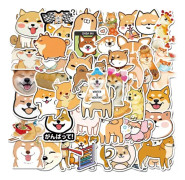 50 st Corgi-klistermärken Söta Djur Welsh Corgi Klistermärken Söta Cartoon Vattentäta Vinyl Laptop Klistermärken för Laptop Bilar Bagage Vattenflaska Hydroflask
