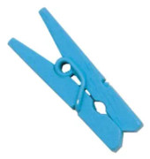 10 Mini blå träklädnypor 2,5 cm