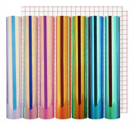 9-pack holografisk vinyl för Cricut - 12x12 tum permanenta holografiska vinylskivor för dekorativa klistermärken, festdekoration, bil