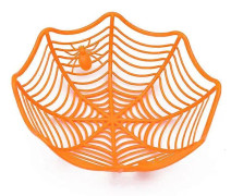 Halloween-korg Halloween fruktkorg Godiskorg Fruktkorg Kreativ Plast Datian Nät Dekorera Halloweenfest Tillbehör 4:e Dator (Orange)