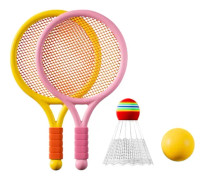 Barnens Badmintonracket Set - Lättvikts Tennis & Badminton Leksak för Barn med Bollar för Familjespel