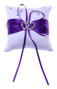 Broderad Bröllopspäls med Satinband, Lila Satinöverdrag