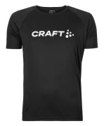 T-shirt med kortärm Craft Core Essence Logo Svart
