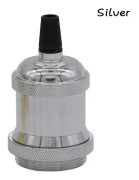 LAMPBASIS, Silver--Retro Vintage Lamphållare E27 Sockel Pendellampor Lamphållare Montering Sockel Skruv Sockel Industriell dekor