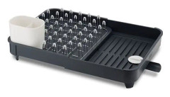 Dräneringsställ - Joseph Joseph - Förläng - Utdragbar upp till 52,5 cm - Svart - Modern design