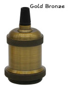 LAMPBAS, Guld Brons--Retro Vintage Lamphållare E27 Sockel Pendellampor Glödlampshållare Fitting Sockel Skruv Sockel Industriell dekor