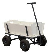SUNNY Billy Beach Wagon / Vagn i naturträ | Vagn med luftfyllda däck i antracit | 94 x 61 x 97 cm