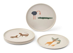 Liewood Remco Tallrik 6-Pack All Together/Sandy