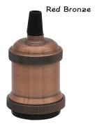LAMPSTÄLL, Röd Brons--Retro Vintage Lamphållare E27 Sockel Pendellampor Lamphållare Fitting Sockel Skruv Sockel Dekor Indust
