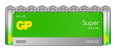 GP Super Alkaline Battery, Size AA, 15A/LR6, 1.5V, 20-pack