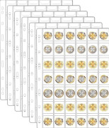 REMAKE-ark med fickor för mynt, plastfickor för myntalbum med 9 standardhål 42 fack för myntsamling
