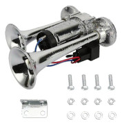 Truck Train Air Horn 600db Dubbla Trumpeter Super Högljudd Elektrisk Bil Air Horn Kit Med Kompressor