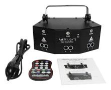 Laser Light, US, Projector, RGB, Remote Control, Automatic, Black