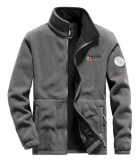 Polar fleece herrjacka - grå