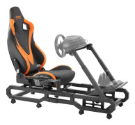Racing rattstativ med hjul-VEVOR-Heavy Duty Stål körsimulator Cockpit-Belastning 150 kg-för Logitech G923