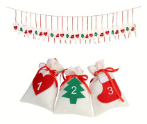 24 st, 10.16*15.24 cm Julkalender, DIY kalenderpynt Juldekorationer för hemmet Nyårsgåvor, presentpåsar för julpartyt