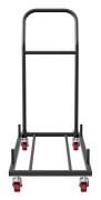 Folding Chair Dolly, Commercial Cart, Capacity 110.23Lbs, Horizontal Storage, Black