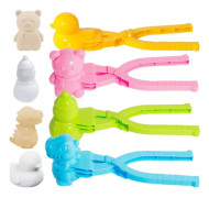 Snöbollsskopare Leksaker, 4st Utomhus Snöboll Leksaker Strandleksak med Handtag Snöbollsskopare Verktyg Form av Anka, Snögubbe, Dino