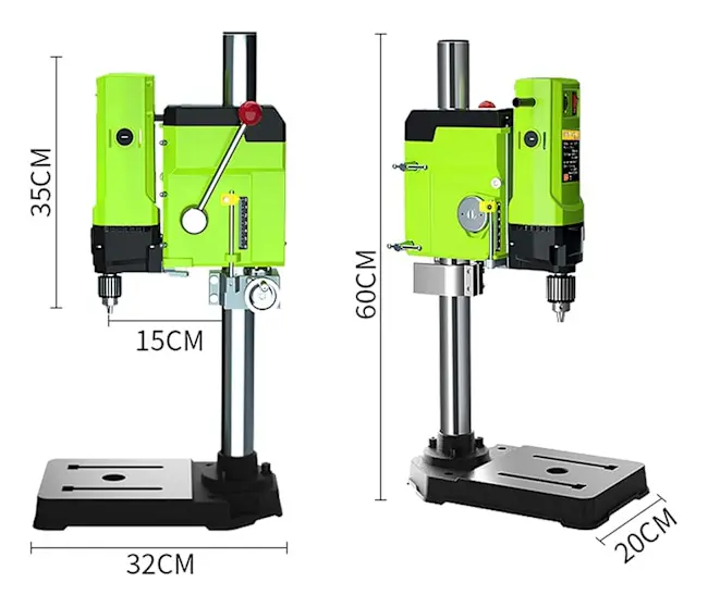 Bench Drill, 60mm, 14kg, 220V, 1050W, 800rpm, Green