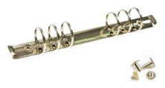 2 st A5 Anteckningsböcker 6-håls Ringpärmmekanismer 3 cm Diameter Guld Färg Metallklämma Ringpärm DIY Fyllpappersförvaringsmapptillbehör