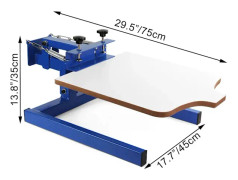 Thermal Press, Steel Plate, 1 Color, 1 Station, Blue
