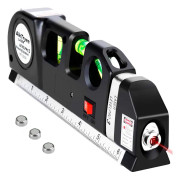 Laser Nivålinjeverktyg, Multifunktionell Laser Nivå Kit Standard Korslinjelaser Nivåverktyg med metriska linjaler 8ft/2.5M