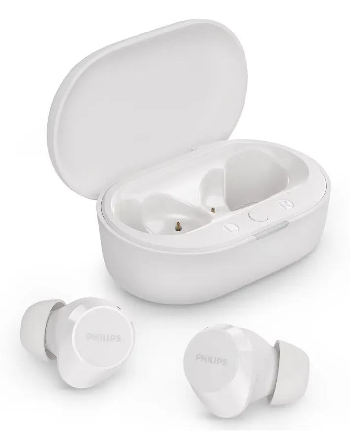 Philips TAT1209WT - True wireless-hörlurar med mikrofon - inuti örat - Bluetooth - vit