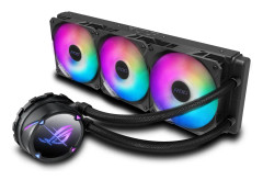 ASUS ROG STRIX LC 360 RGB all-in-one liquid CPU cooler with Aura Sync RGB, and 3x ROG 120mm ARGB radiator fan