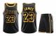 #23 Lebron James Baskettröja Set Lakers Uniform för barn Black Black M