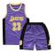 Lakers #23 Lebron James Tröja Nr 23 Basketuniform Set Barn / Lila