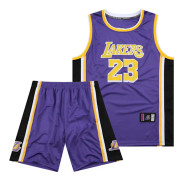#23 Lebron James Basketbollströja Set Lakers Uniform För Barn Lila