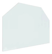 Glasplatta för sexkantig eldstad 80x60 cm - Transparent - Vuxen - Blandad