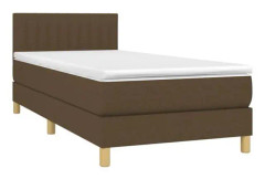 Brun Ribbbotten med Mörkbrun madrass 90x200 cm
