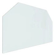 Glasplatta för sexkantig eldstad 100x60 cm - Transparent - Vuxen - Blandat