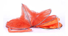 Bärbar Fiskebur i Nylon Orange Tjockad Krabba Kräftor Hopfällbar Nät Fisketillbehör 25cm/9.84in 2.5m/2.73yd