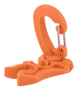 Dubbel BCD Slanghållare Clip Regulator Fäste Spänne Krok för Dykning (Orange)