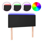 LED sänggavel Svart 90x5x78/88 cm Läder78 [cm]