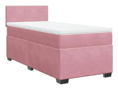 Rosa Lamellbädd med Rosa madrass 90x190 cm Sammet