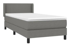 Maison Ribbbotten med madrass Mörkgrå 80x200 cm Tyg