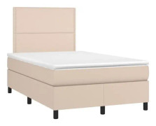 Brun Ribbbotten cappuccinomadrass 120x190cm konstläder