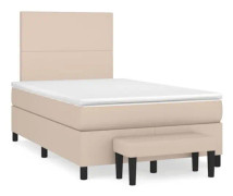 Brun Ribbbotten cappuccinomadrass 120x190cm konstläder