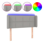 LED sänggavel Ljusgrå 103x16x78/88 cm Tyg78 - Klassisk - Tidlös