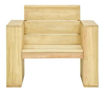 Trädgårdsstol - Hem - Massiv furu - Elegant och tidlös design - Brun - 89x76x76 cm