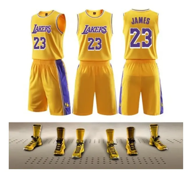 #23 Lebron James Basketbollströja Set Lakers Ungdomströja Ny Produkt