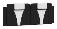 Svart och vit sänggavel kudde 120 cm - Fuskläder - Elegans - Chic