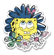 SpongeBob Squarepants Flower Sticker