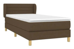 Brun Ribbbotten med Mörkbrun madrass 90x200 cm